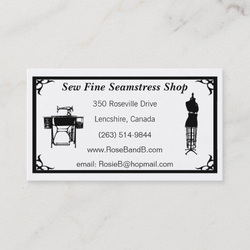 Custom Tailor / Seamstress Business Cards
