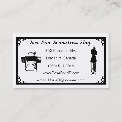 Customizable Custom Tailor / Seamstress Business Cards