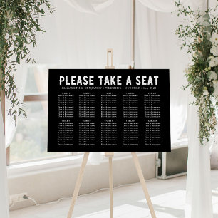 Custom Take A Seat Til Death Wedding Seating Chart Foam Board