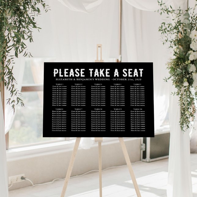 Custom Take A Seat Til Death Wedding Seating Chart Foam Board (Custom Take A Seat Til Death Wedding Seating Chart Foam Board
)