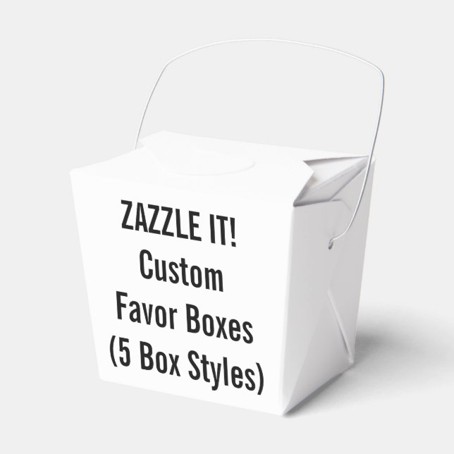 Custom TAKE OUT Favor Boxes with Handle Blank (Front Side)