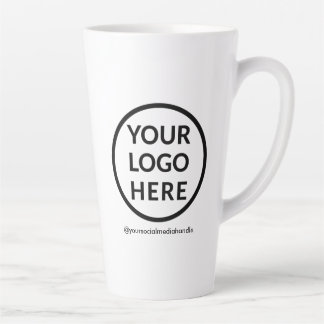 Custom Tall Latte Mug with Logo No Minimum 17 oz
