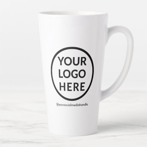 Custom Tall Latte Mug with Logo No Minimum 17 oz 