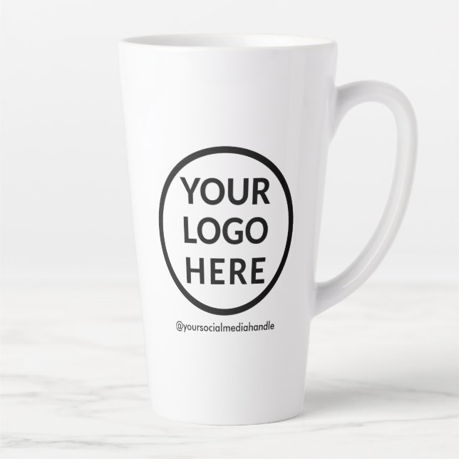 Custom Tall Latte Mug with Logo No Minimum 17 oz  (Right)