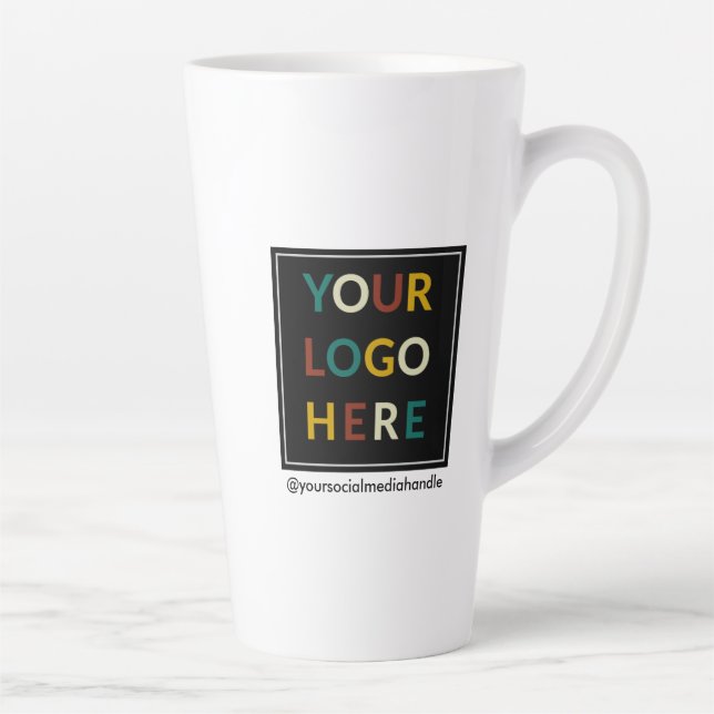 Custom Tall Latte Mug with Logo No Minimum 17 oz  (Right)
