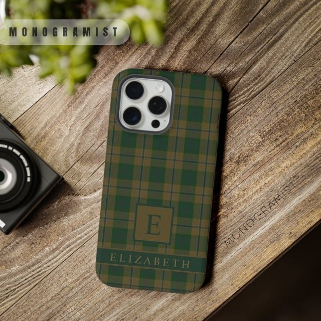 Custom Tan Brown Green Checkered Pattern iPhone Case (Custom Tan Brown Green Checkered Pattern iPhone Case
)