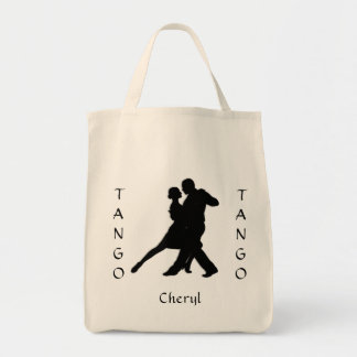 Custom Tango Dance 2 Silhouette Tote Bag