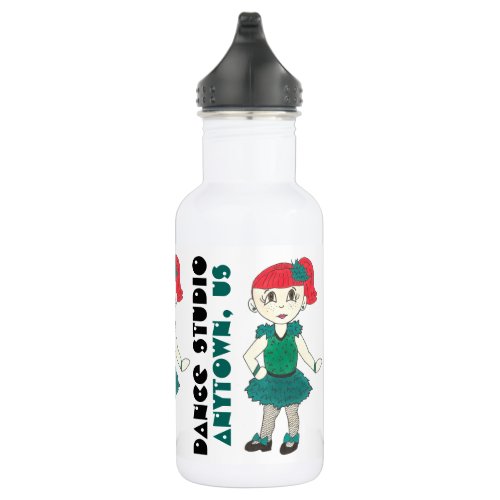 Custom Tap Dancer Dance School Studio Recital Water Bottle