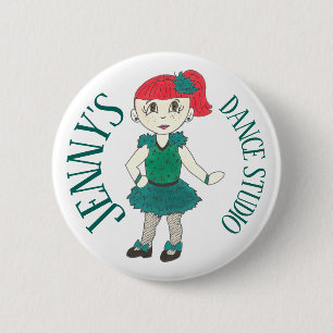 Custom Tap Dancer Dance Teacher Studio Recital Button