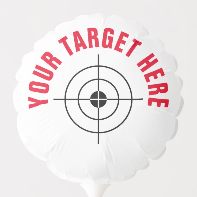 Custom target practice Balloon with crosshairs (Back)