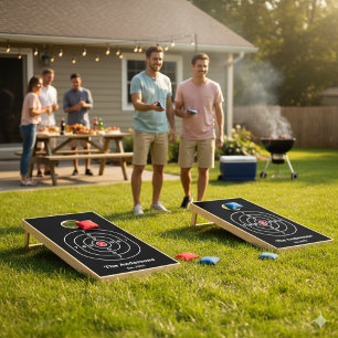 Custom Target Star Name Wood Cornhole Set