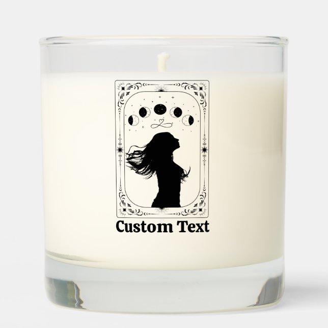 Custom Tarot Celestial Moon Constellation Bride Scented Candle (Front)