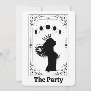 Custom Tarot Mystic Celestial Moon Magical Whimsy Invitation