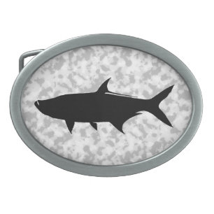 Custom Tarpon template Oval Belt Buckle