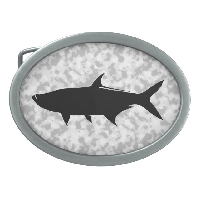 Custom Tarpon template Oval Belt Buckle (Front)