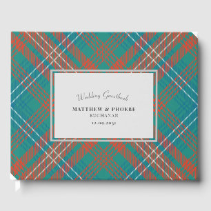 Custom Tartan Rustic Wilson Plaid Wedding Guest Book