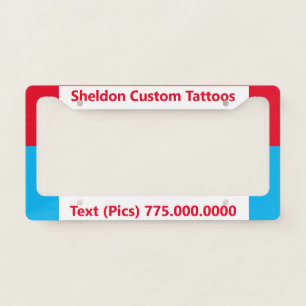 Custom Tatoos License Plate Frame