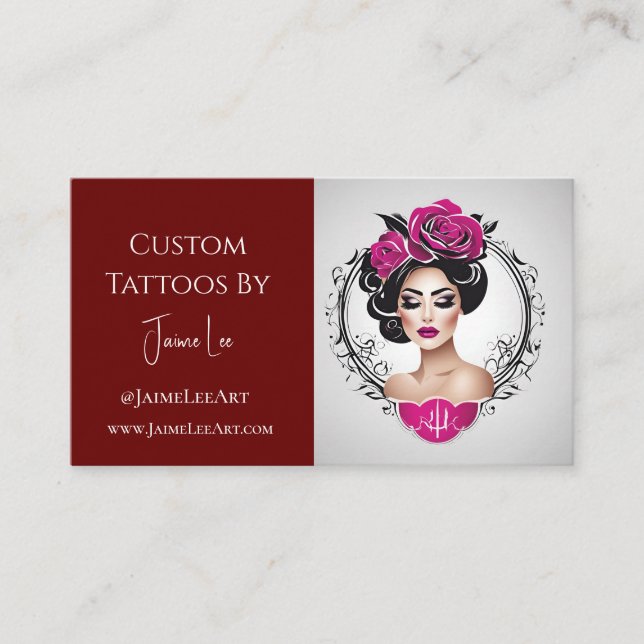 Custom Tattoo Business Card (Front)