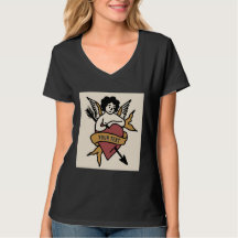custom tattoo heart scroll illustration