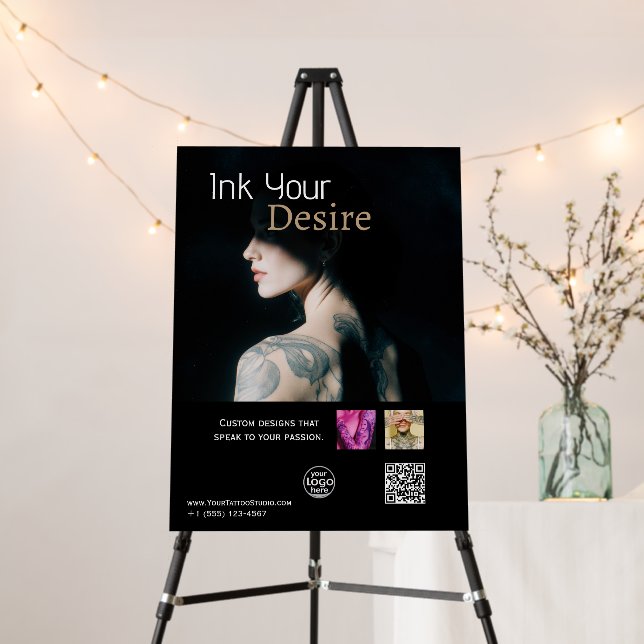 Custom Tattoo Studio Foam Board (In Situ (Stand))