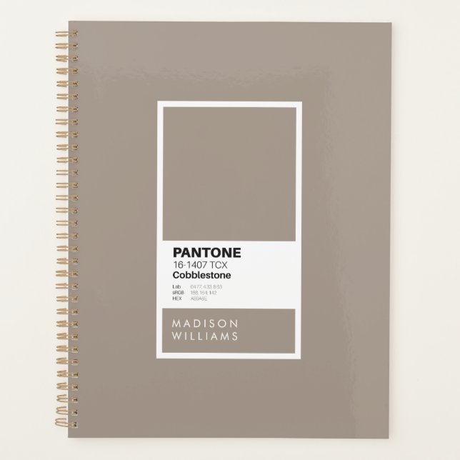 Custom Taupe Gray Notebook | Personalized Journal (Front)