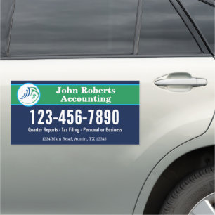 Custom Tax Preparation CPA Firm Vehicle Car Magnet