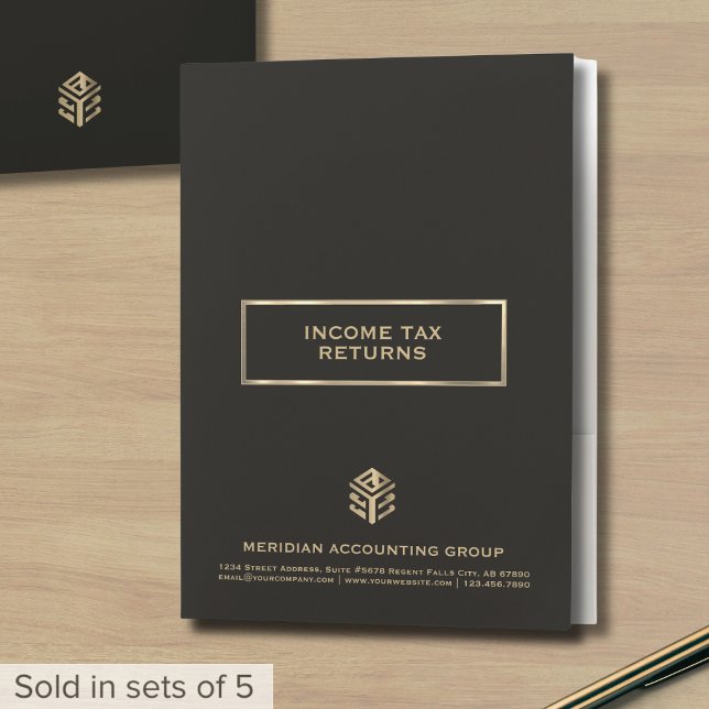Custom Tax Return Folders Black (Creator Uploaded)