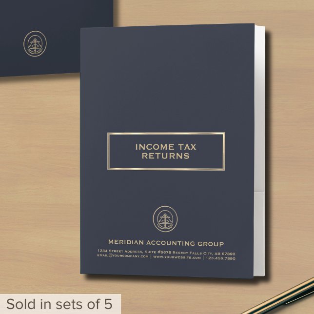 Custom Tax Return Folders Navy Blue (Creator Uploaded)