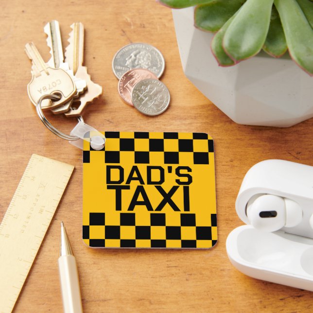 Custom Taxi Personalized Name Keychain (Desk)