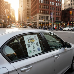 Custom Taxi QR Code Sign - Payment & Ride Options