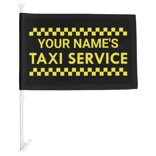 Custom Taxi Service Car Flag (Front)