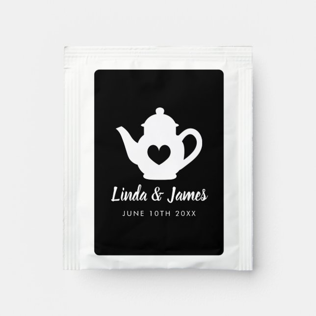 Custom Tea Bag Drink Mix wedding party favor (Front)