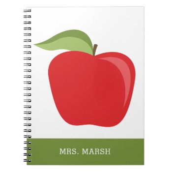 Custom Teacher Apple With Modern Apple Notebook by ForTeachersOnly at Zazzle