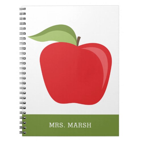 Custom Teacher Apple with Modern Apple Notebook