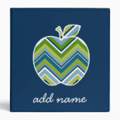Custom Teacher Apple with Trendy Chevron Pattern Binder | Zazzle