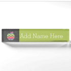 Custom Teacher Apple with Trendy Chevron Pattern