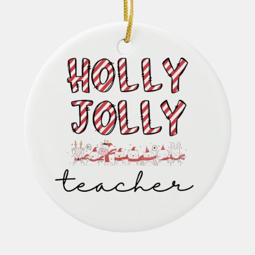 Custom Teacher Appreciation Christmas Ornament