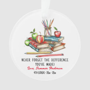 Custom Teacher Appreciation Gift Ornament
