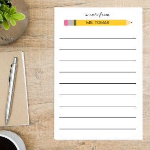 Custom Teacher Back to School End of Year Gift Post-it Notes