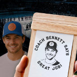 Custom Teacher Coach Stamp, Sports Classroom Stamp<br><div class="desc">Personalized Teacher Stamp With Custom Photo Stamp.
Please contact me if you need any help creating a Head Profile Logo for you.</div>