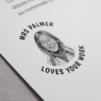 Custom Teacher Face Photo Approved Self-inking Stamp