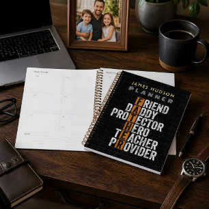 Custom Teacher Father Name Fathers Day Present Planner
