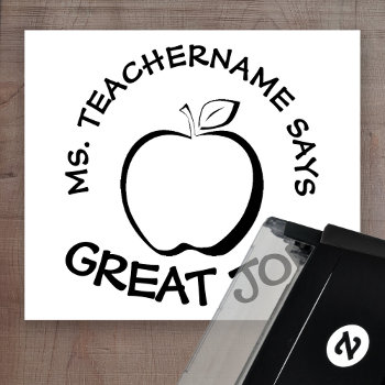 Custom Teacher - Great Job With Modern Apple Self-inking Stamp by ForTeachersOnly at Zazzle