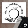 Custom Teacher - Great Job with Modern Apple Self-inking Stamp