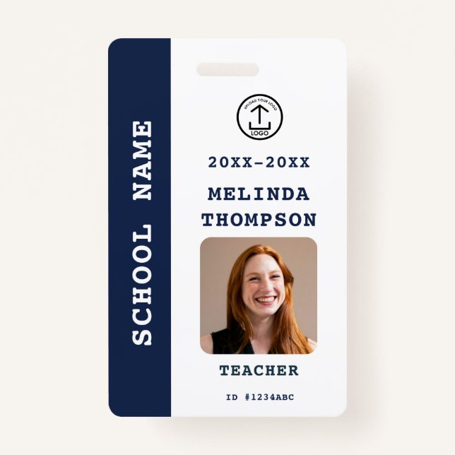 Custom Teacher ID Card School Office Name Photo Badge (Front)