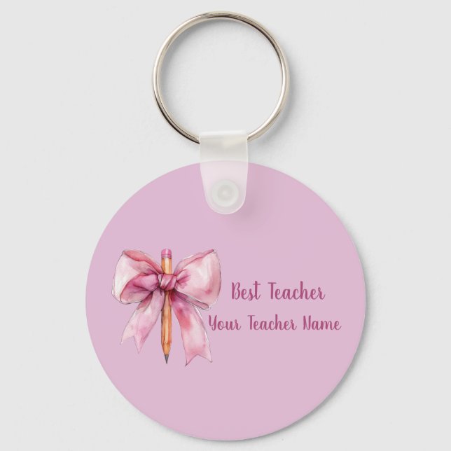 Custom Teacher Name Keychain Teacher Appreciation (Front)