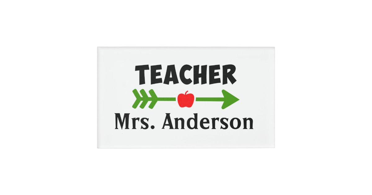 Custom Teacher Name Tag Zazzle