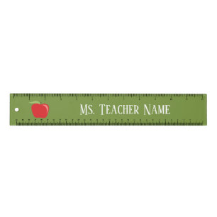 Custom Teacher Name with Modern Apple Ruler