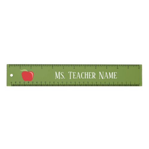 Custom Teacher Name with Modern Apple Ruler