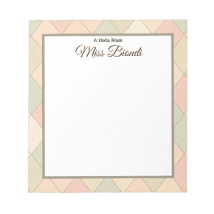 Custom Teacher Notepad – A Note From [Your Name]